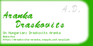 aranka draskovits business card